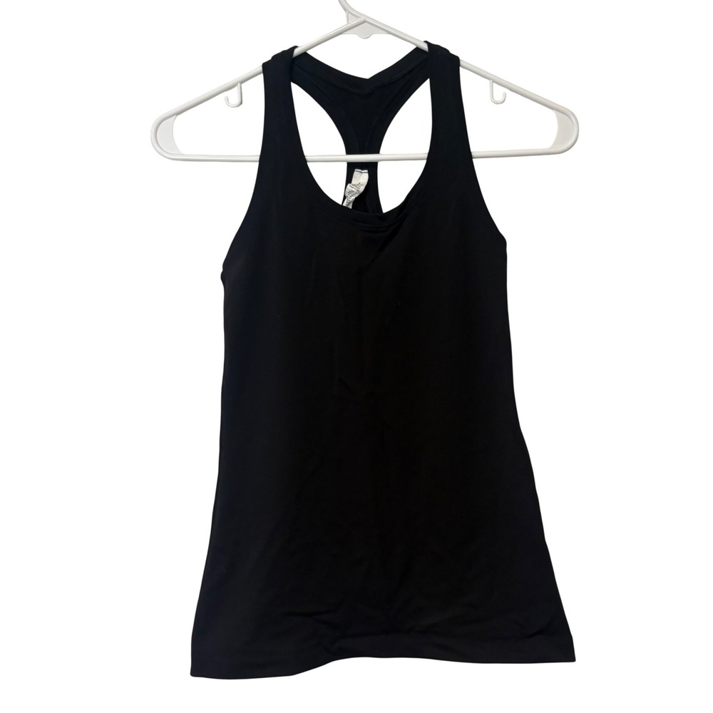 Lululemon Racerback Tank Top Women Size 4 Black Athletic Yoga Gym Scoop Neck
